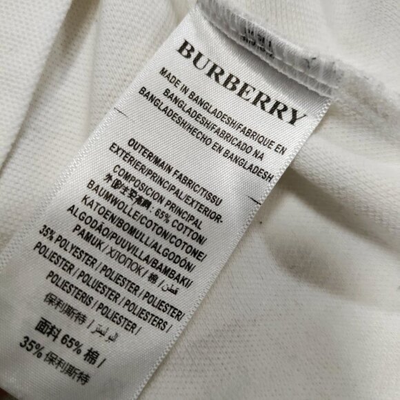 Burberry Brit White Classic Logo 1856 Short Sleeve Designer Polo Shirt Men's M - Picture 8 of 12